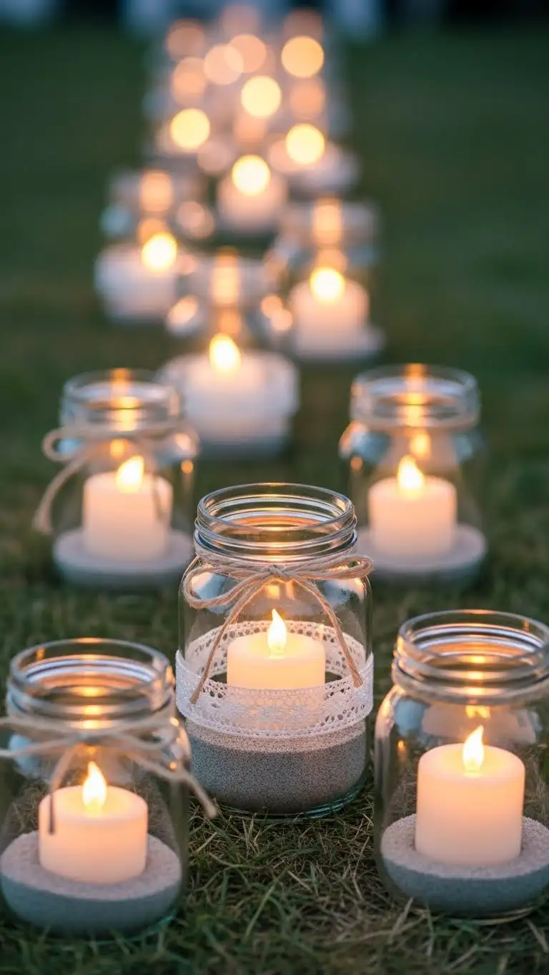 DIY Wedding Decorations Outdoor: 15 Cozy Ideas 13 DIY Candle Jars for Evening Glow