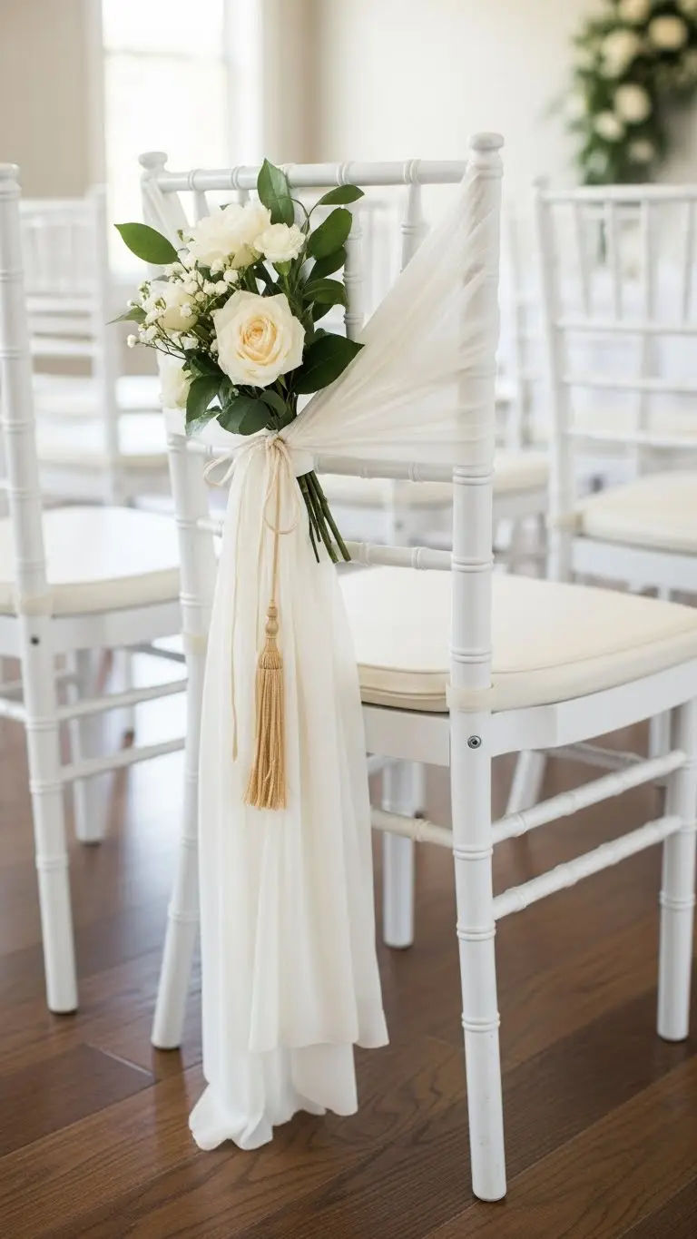 DIY Wedding Decorations at Home: 19 Affordable Ideas 13 DIY Wedding Decorations at Home Using Chair Décor Accents