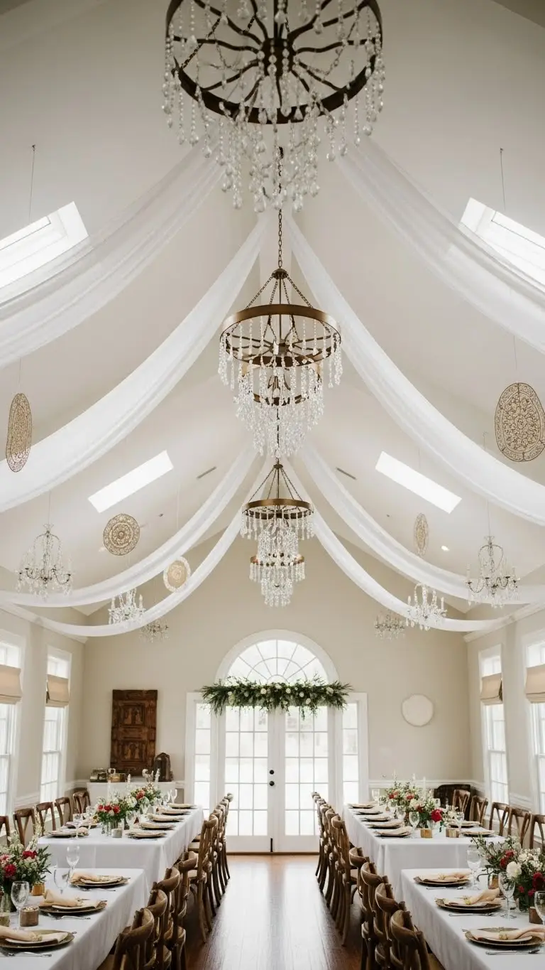 DIY Wedding Decorations at Home: 19 Affordable Ideas 22 DIY Wedding Decorations at Home Using Statement Ceiling Accents