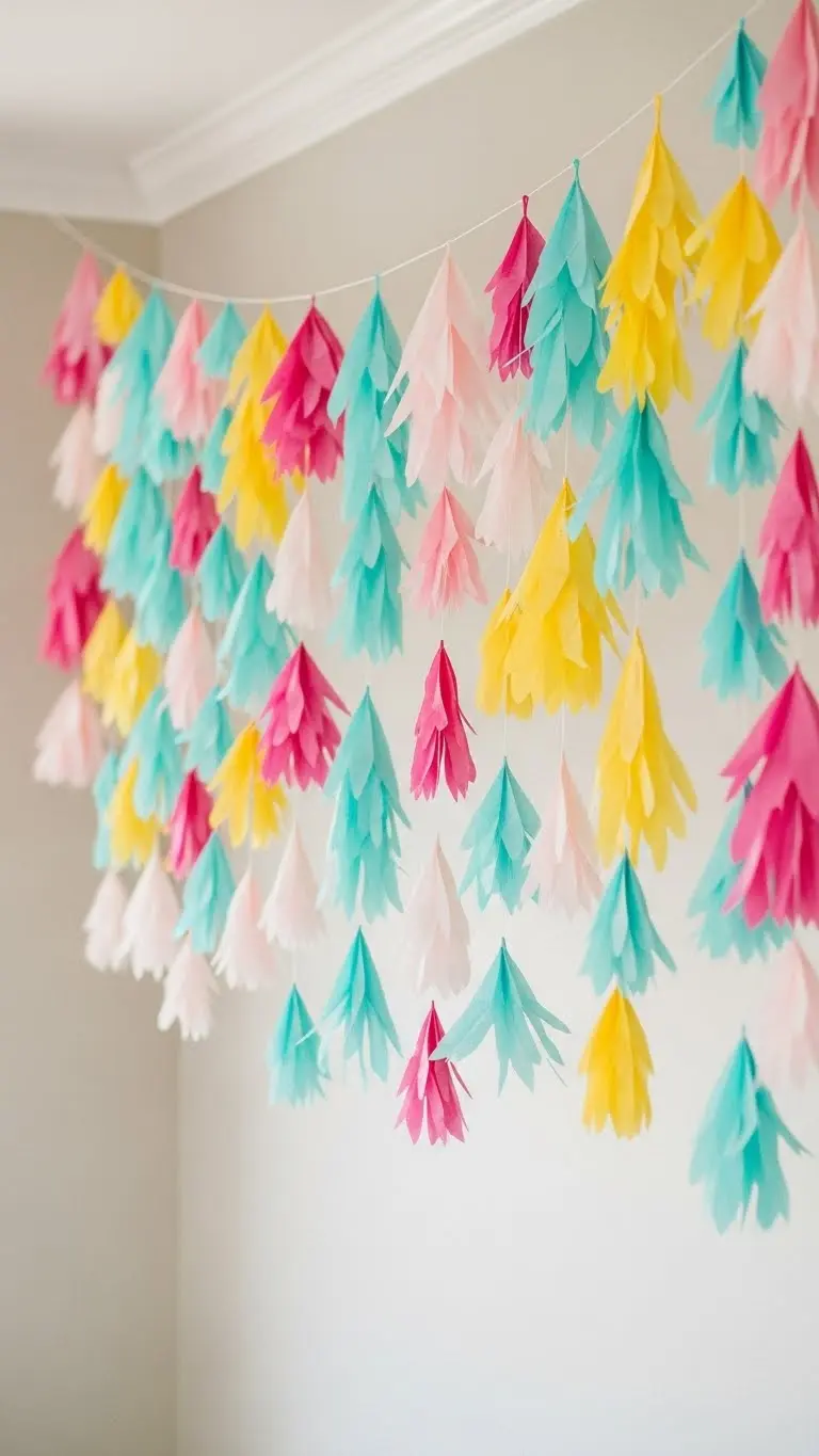 DIY Wedding Decorations at Home: 19 Affordable Ideas 15 DIY Wedding Decorations at Home with Hanging Paper Garlands