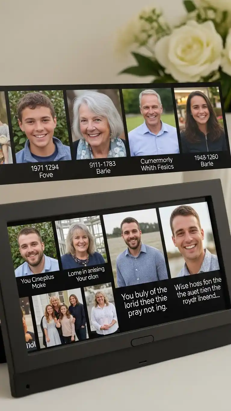 23 Meaningful Wedding Memorial Table Ideas for Your Big Day 11 Digital Photo Frame Display