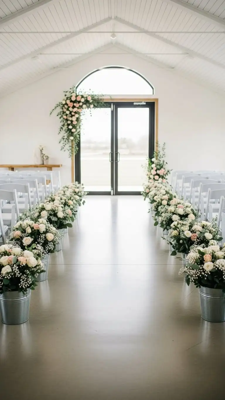 Rustic DIY Wedding Decorations Ideas – 21 Beautiful Designs 21 Floral Buckets With Neutral Finishes