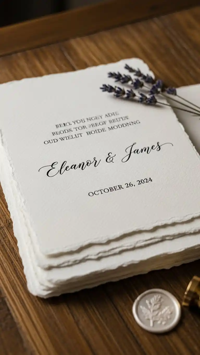 23 Classic Traditional Wedding Invitations That Never Go Out of Style 26 Hand-Torn Edges