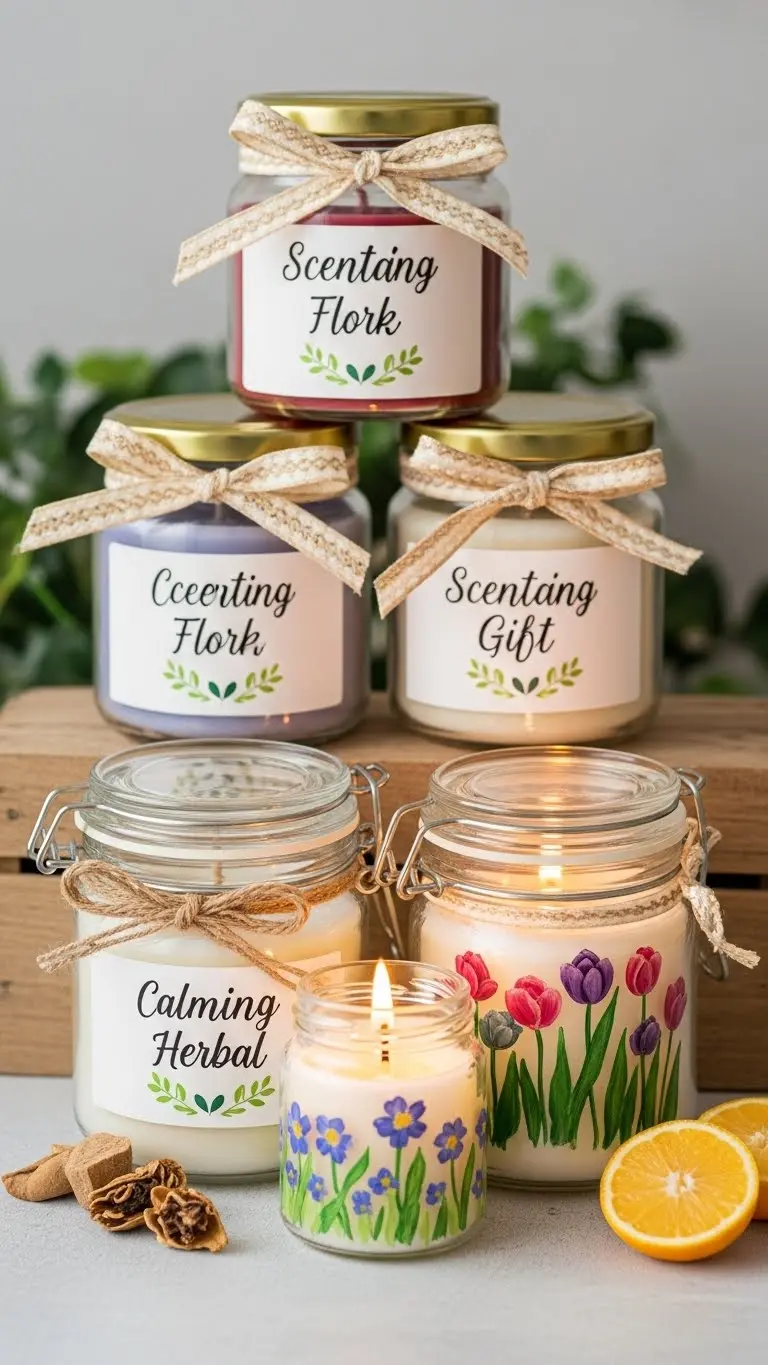 27 Wedding Gift Ideas DIY for a Personal Touch 7 Handmade Scented Candle Set