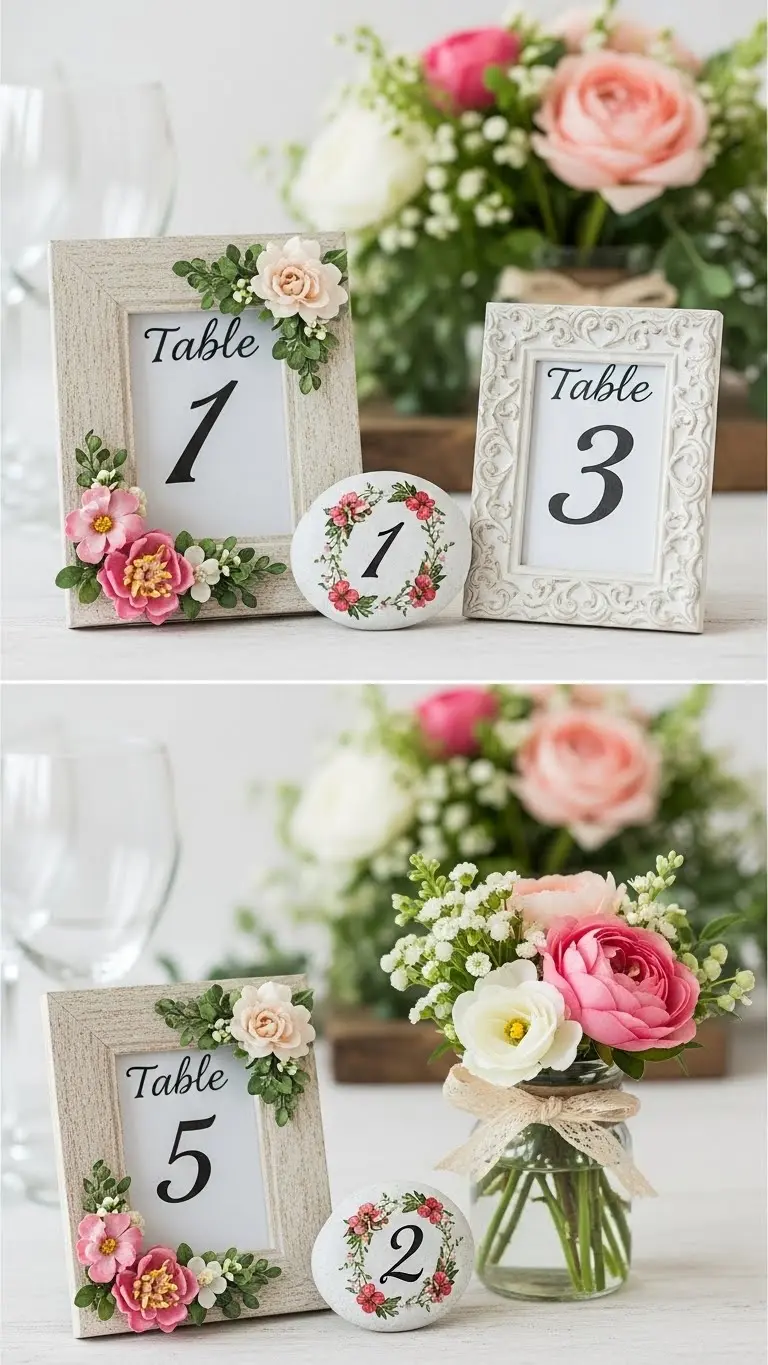 17 Easy DIY Wedding Decoration Ideas Anyone Can Make 10 Handmade Table Numbers