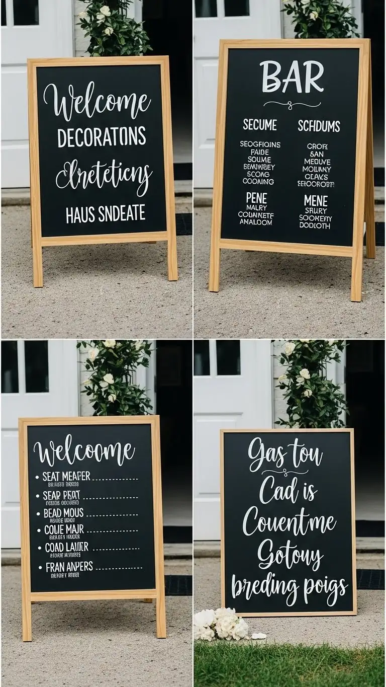 21 Outdoor Wedding Decoration Ideas 25 Handmade Wedding Signage with Chalkboards or Acrylic