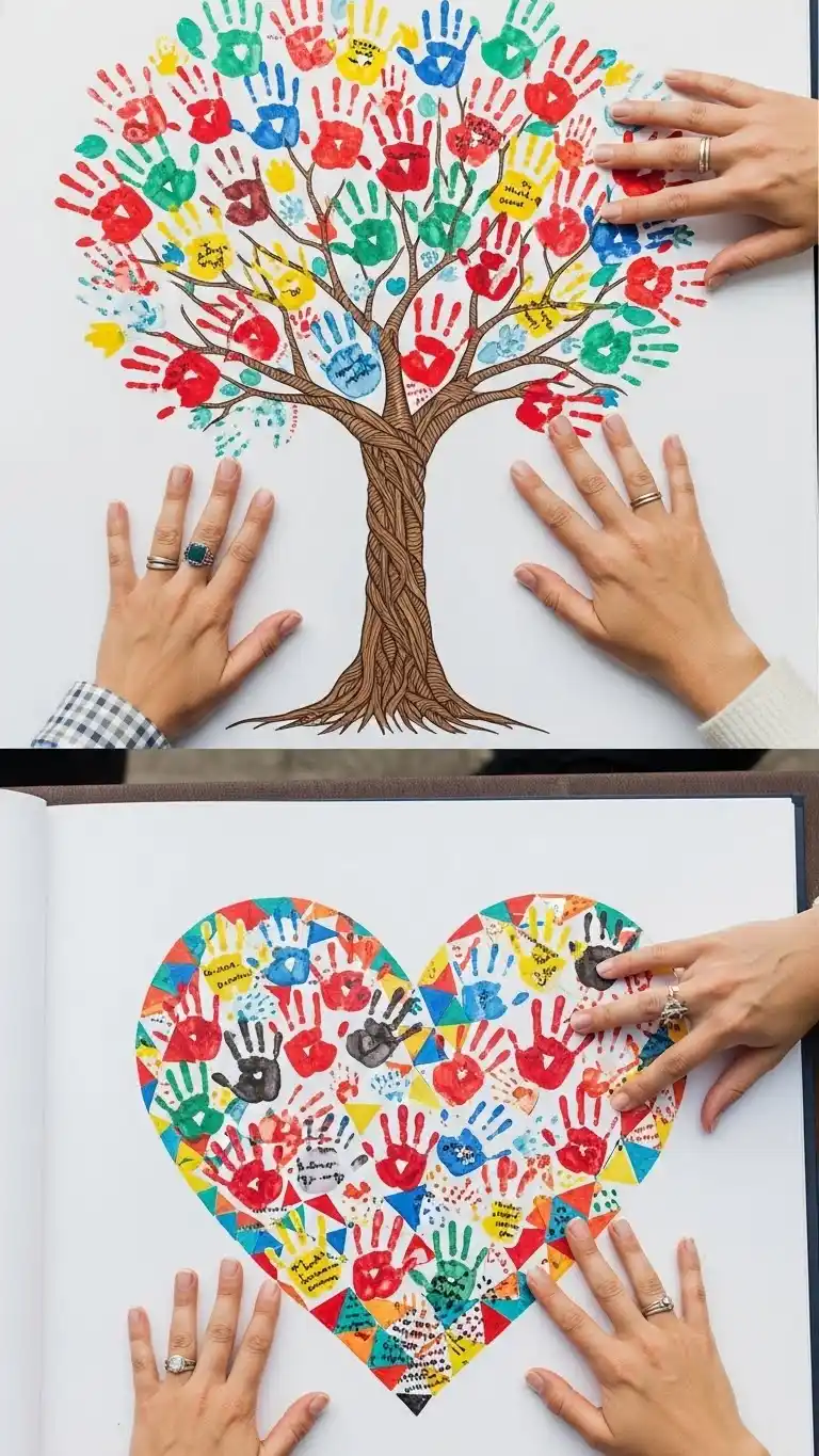 23 Creative Wedding Guest Book Ideas for a Memorable Day 25 Handprint Guest Book