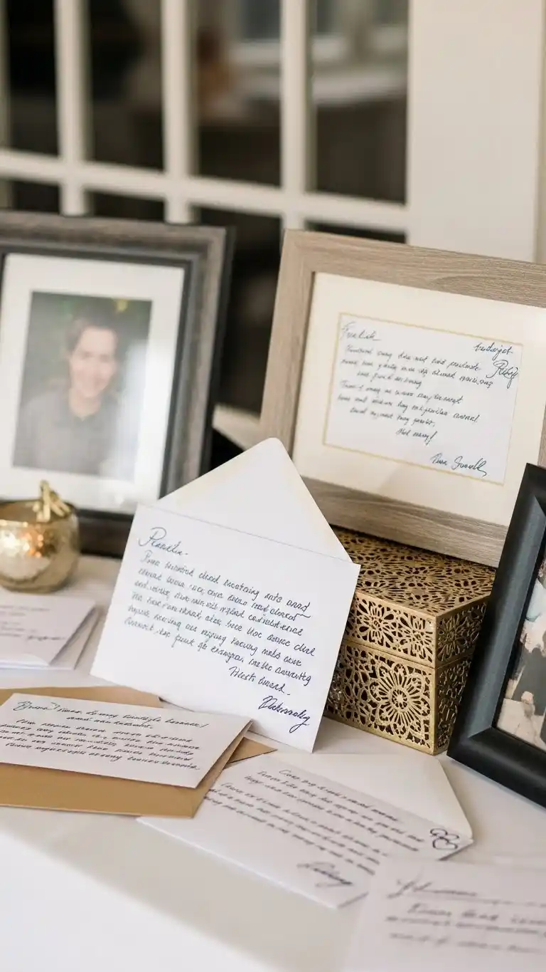 23 Meaningful Wedding Memorial Table Ideas for Your Big Day 20 Handwritten Letters