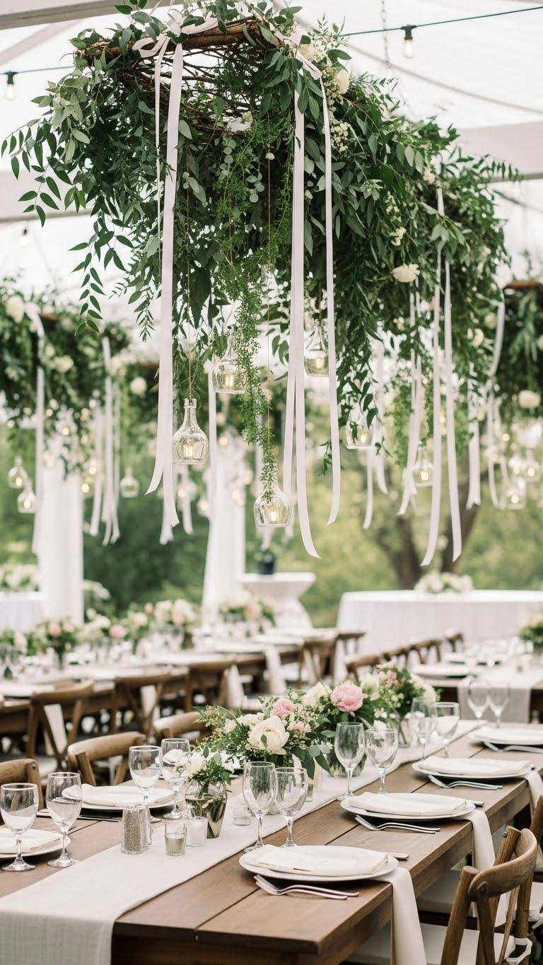 23 Elegant Engagement Party Table Decor Ideas for Every Theme 20 Hanging Centerpieces