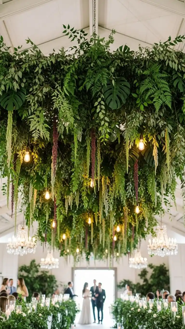 24 Engagement Party Decorations for a Memorable Celebration 15 Hanging Greenery Installations