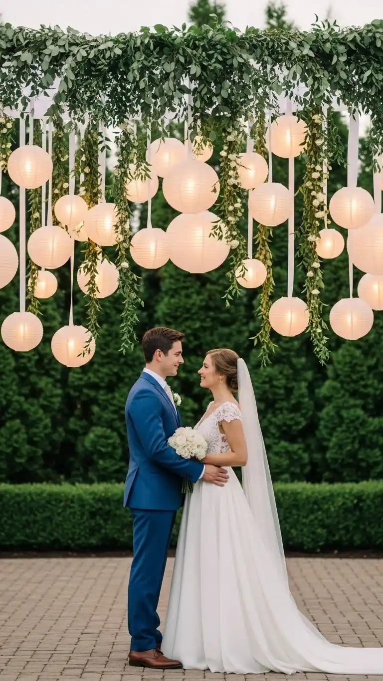 23 Engagement Party Backdrop Ideas That Will Wow Your Guests 25 Hanging Lantern Backdrop