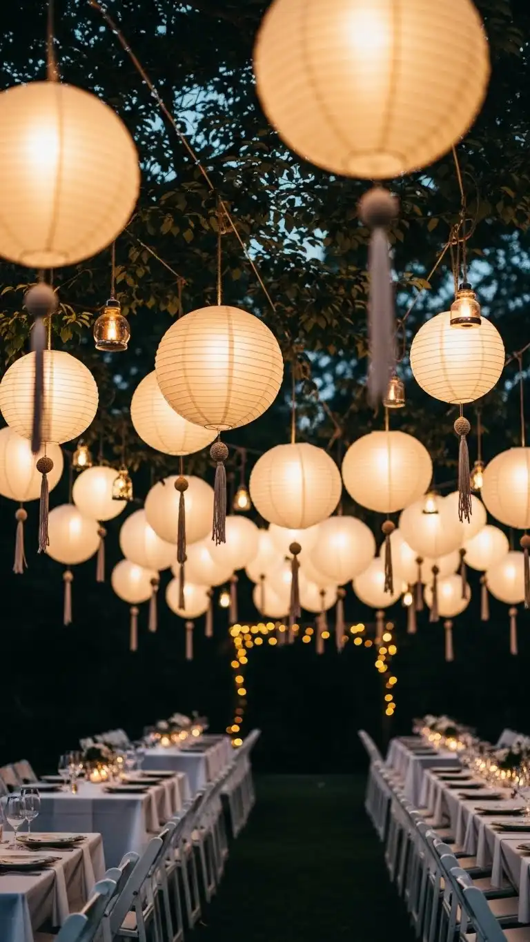 DIY Wedding Decorations Outdoor: 15 Cozy Ideas 7 Hanging Lanterns from Trees or Pergolas