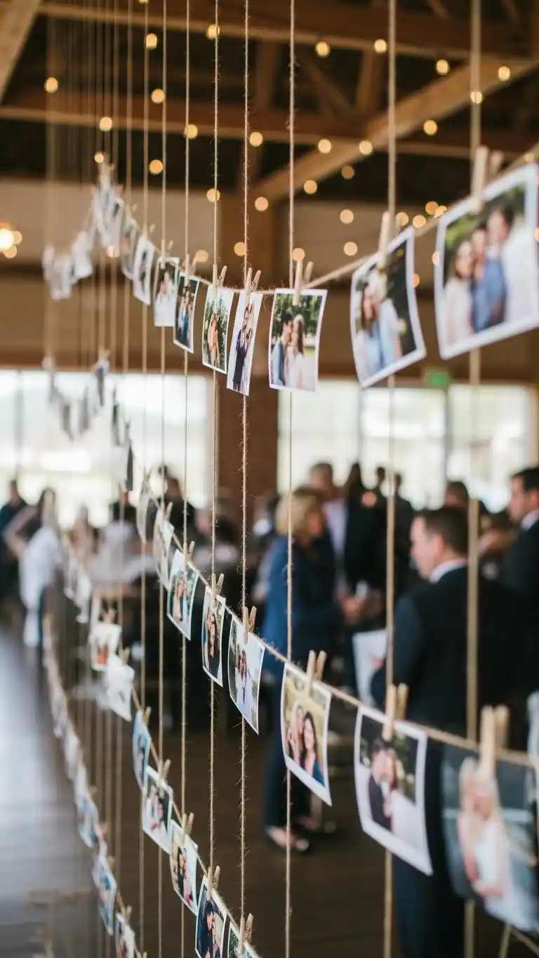 24 Engagement Party Decorations for a Memorable Celebration 19 Hanging Photo Strings