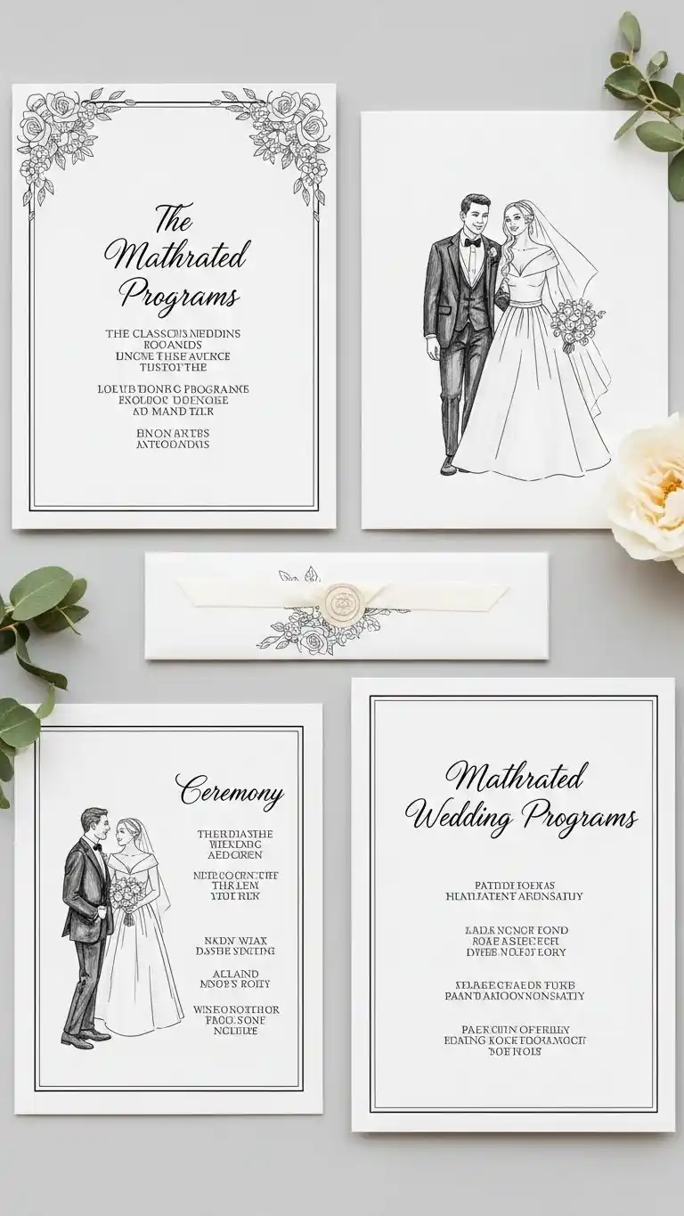 23 Classic Traditional Wedding Invitations That Never Go Out of Style 25 Illustrated Wedding Programs