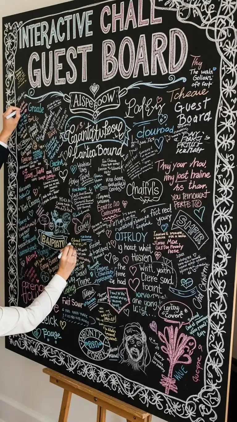23 Creative Wedding Guest Book Ideas for a Memorable Day 19 Interactive Chalkboard Guest Board