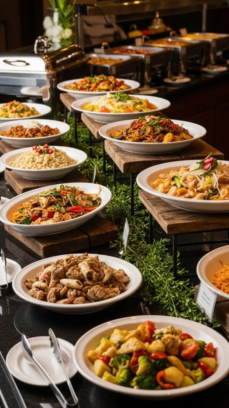 15 Wedding Buffet Ideas Tasty & Creative 19 International Fusion Wedding Buffet