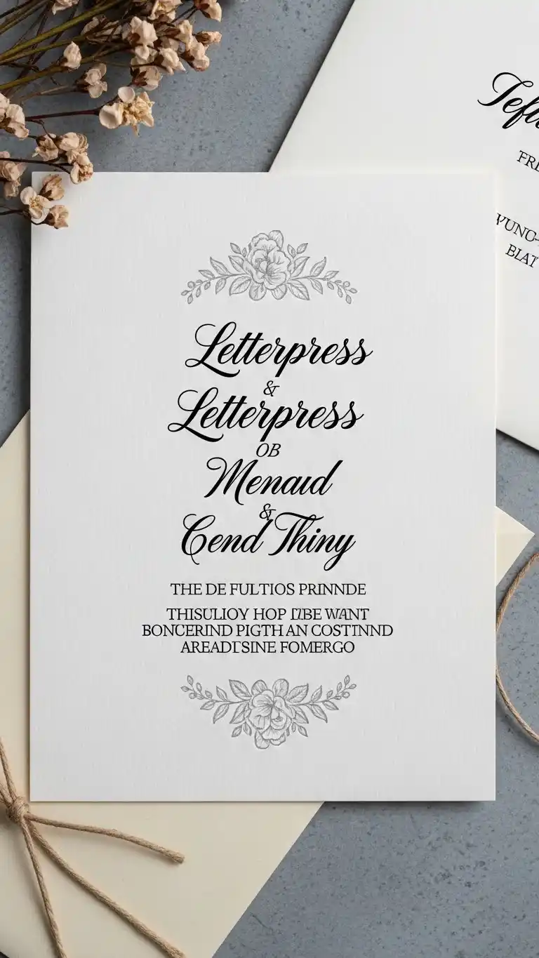 23 Classic Traditional Wedding Invitations That Never Go Out of Style 7 Letterpress Printing