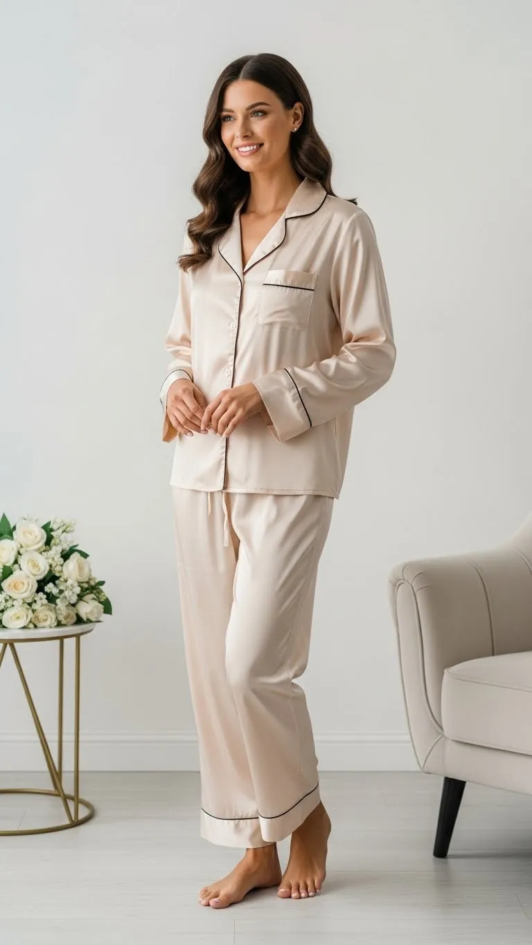 19 Wedding Gift Ideas for Bride She’ll Truly Love 13 Luxury Silk Pajama Set for Bridal Comfort