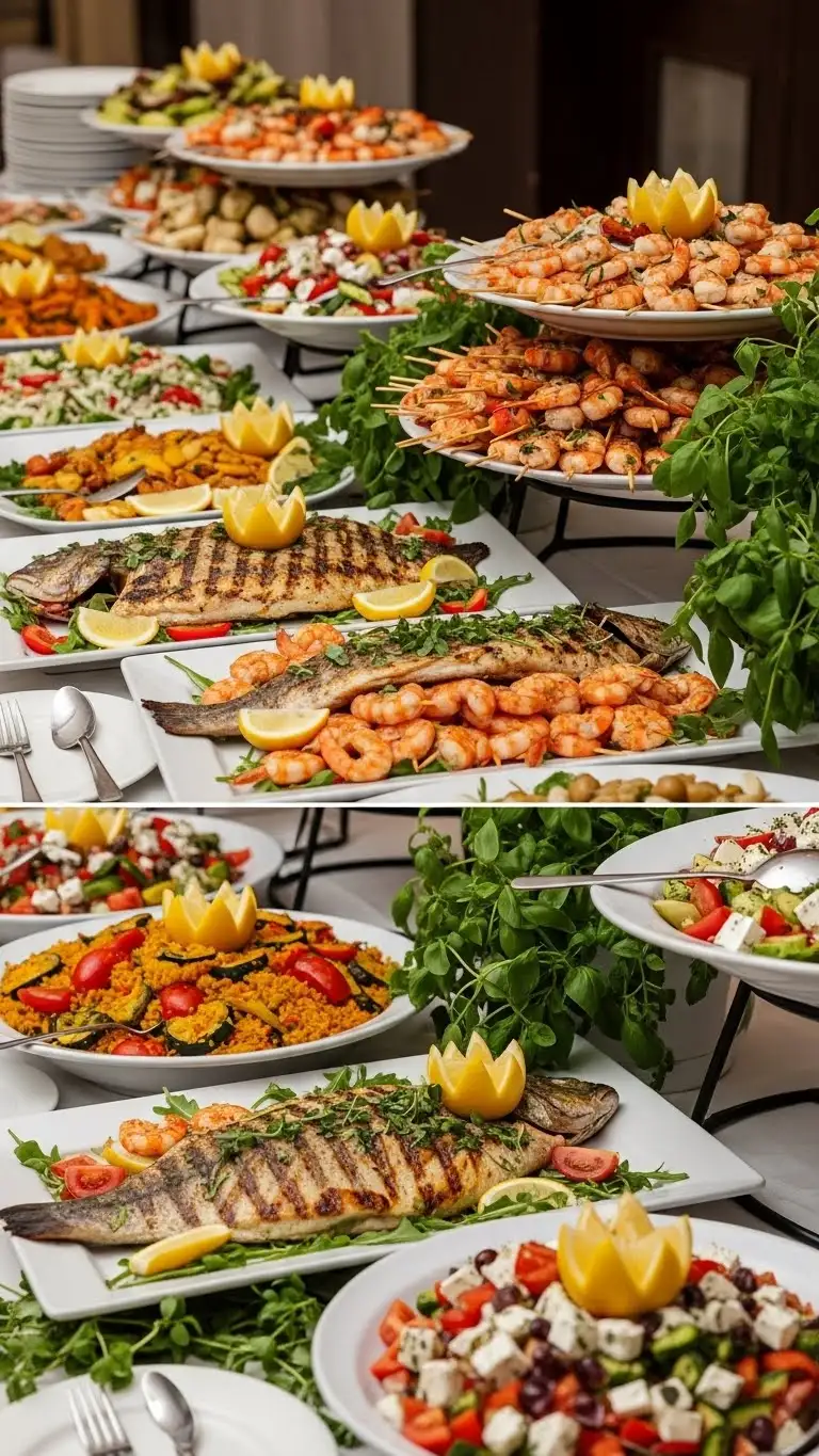 15 Wedding Buffet Ideas Tasty & Creative 16 Mediterranean Seafood and Salad