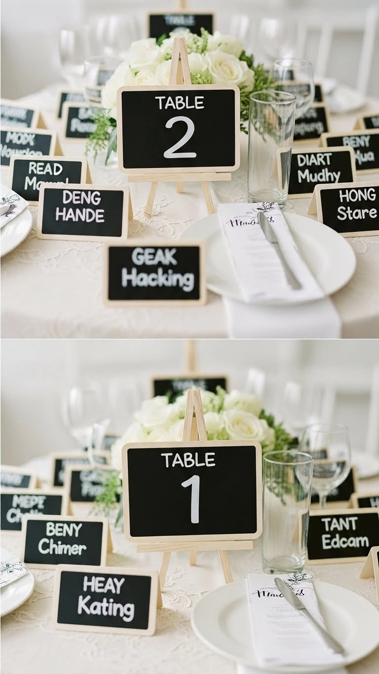 21 Unique Wedding Seating Chart Ideas That Wow Guests 20 Mini Chalkboards at Each Place Setting