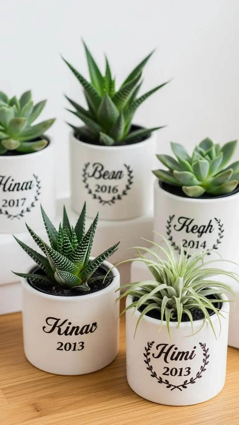 How to Style the Perfect Wedding Gift Table: 21 Must-See Decor Ideas 10 Mini Indoor Plants in Stylish Pots