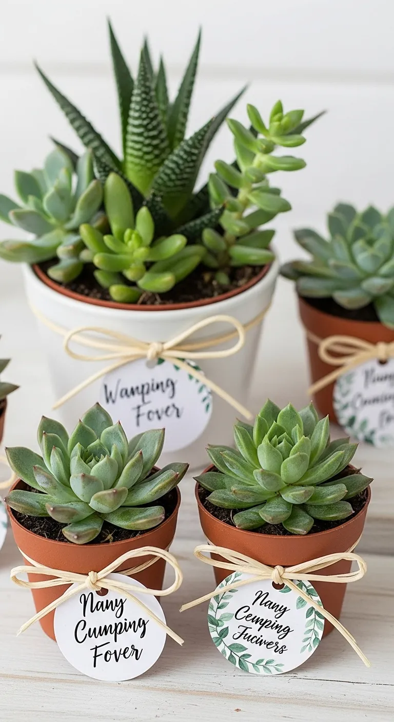 Wedding Gift Ideas for Guests: 23 Best Picks 7 Mini Succulent Plants as Charming Green Favors