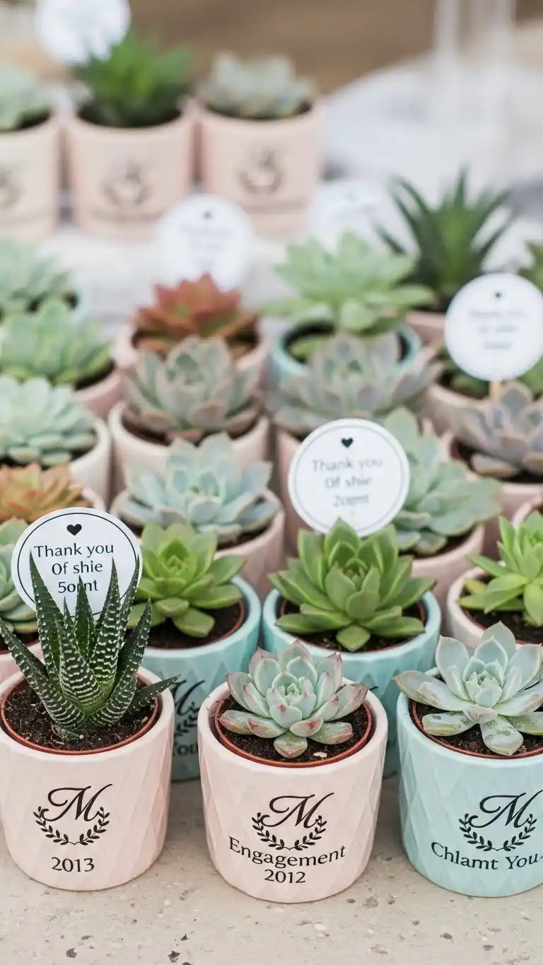 20 Engagement Party Favors Everyone Will Remember 6 Mini Succulent Plants