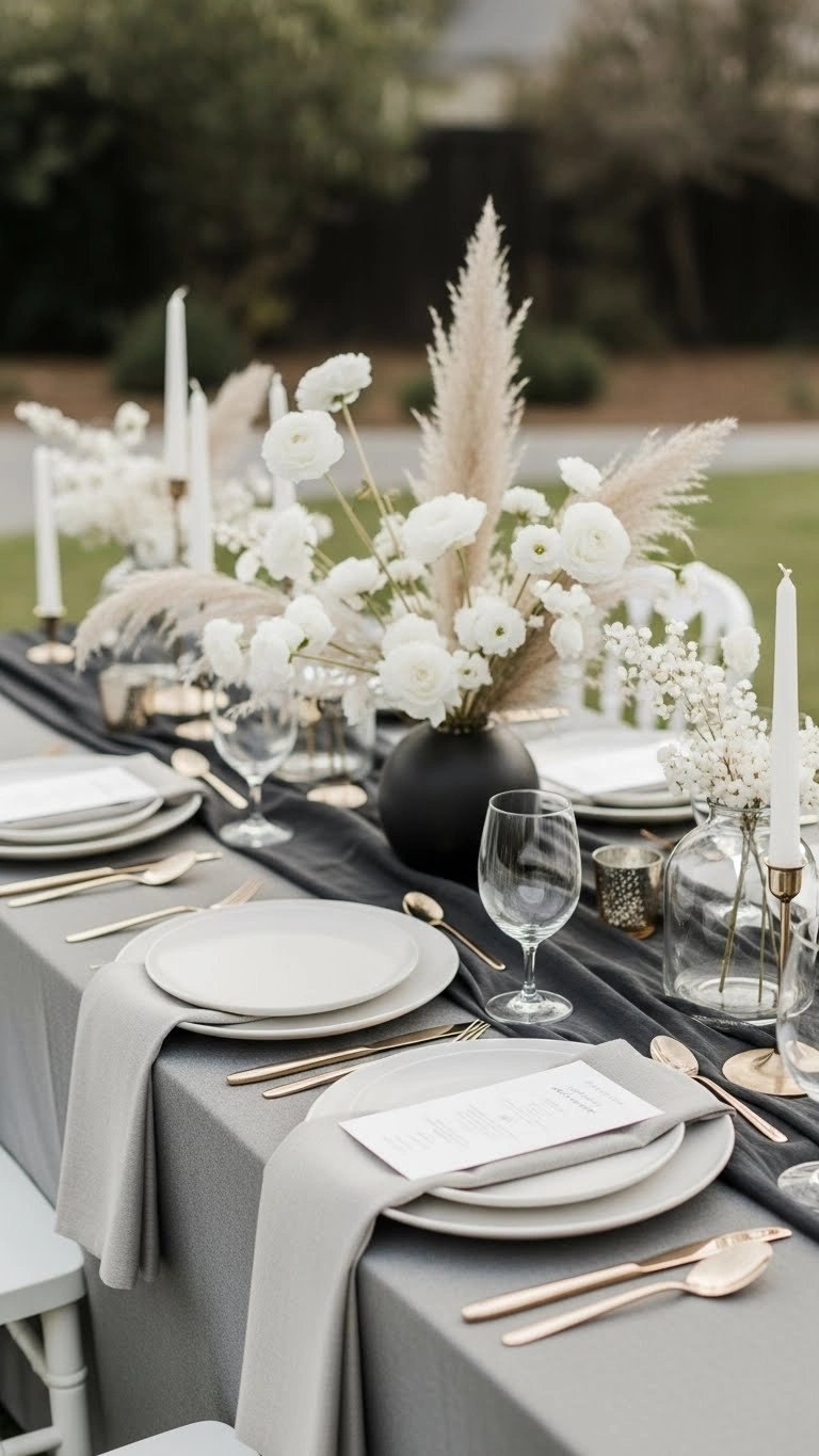 23 Elegant Engagement Party Table Decor Ideas for Every Theme 12 Minimalist Elegance