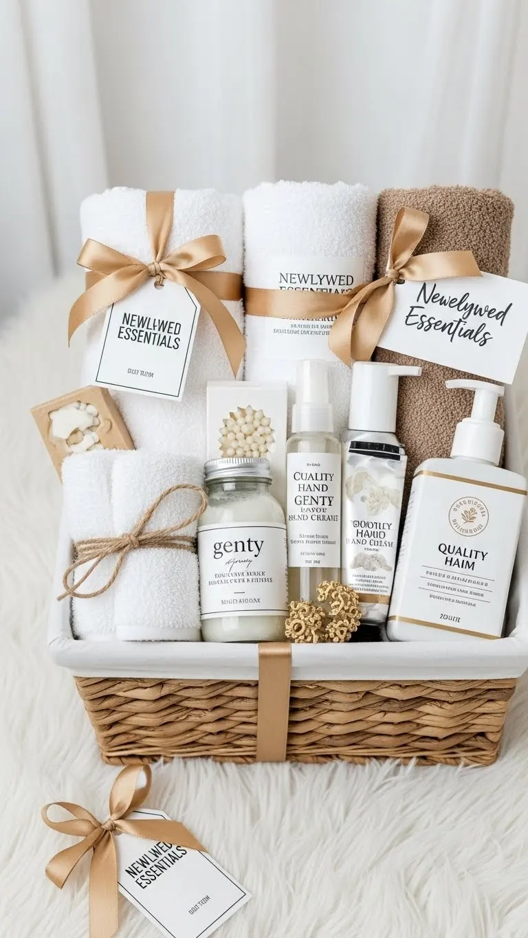 21 Wedding Gift Baskets That Couples Will Love 5 Newlywed Essentials Basket