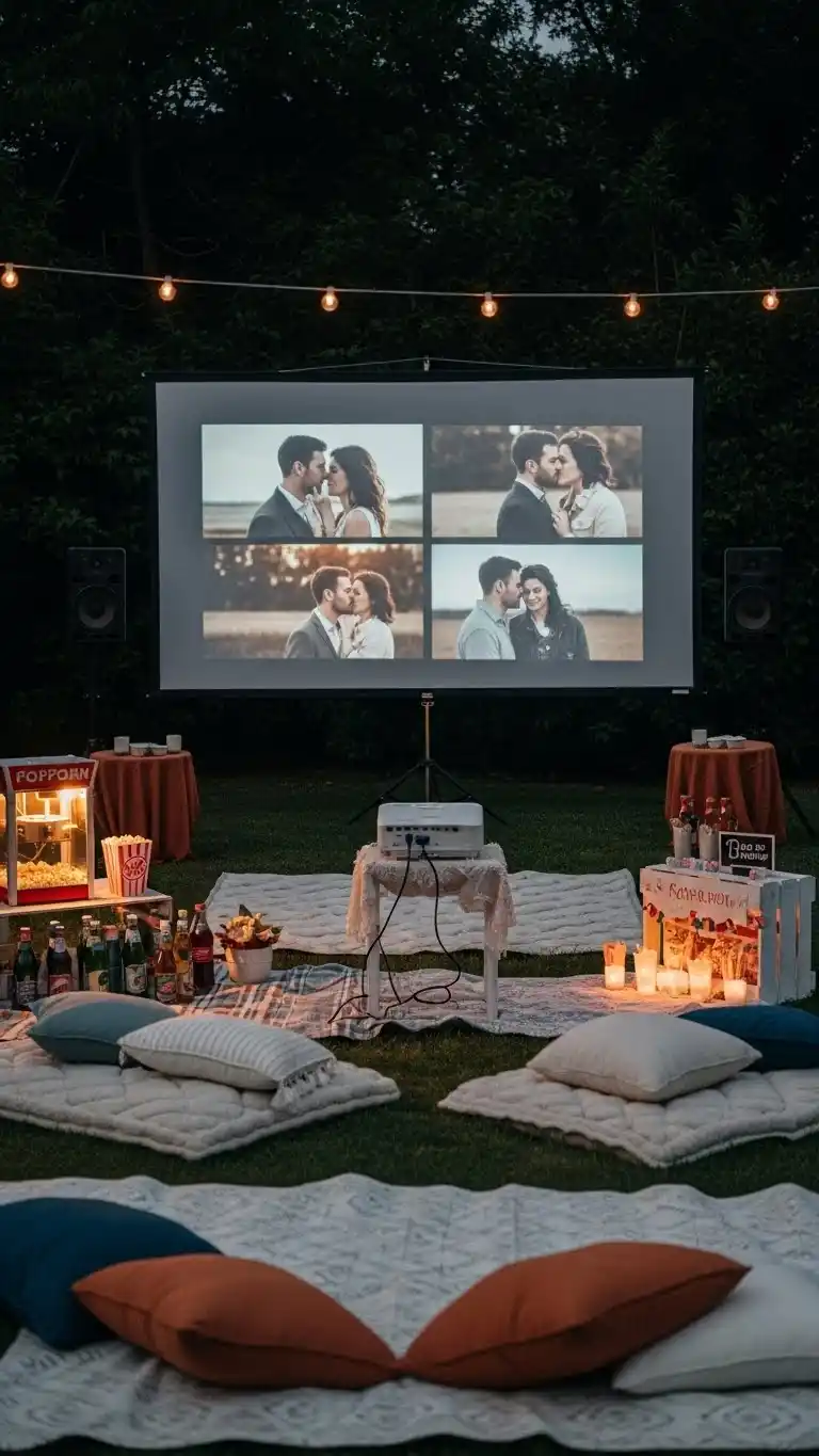 25 Backyard Engagement Party Ideas Perfect for Every Backyard 15 Outdoor Movie Screening