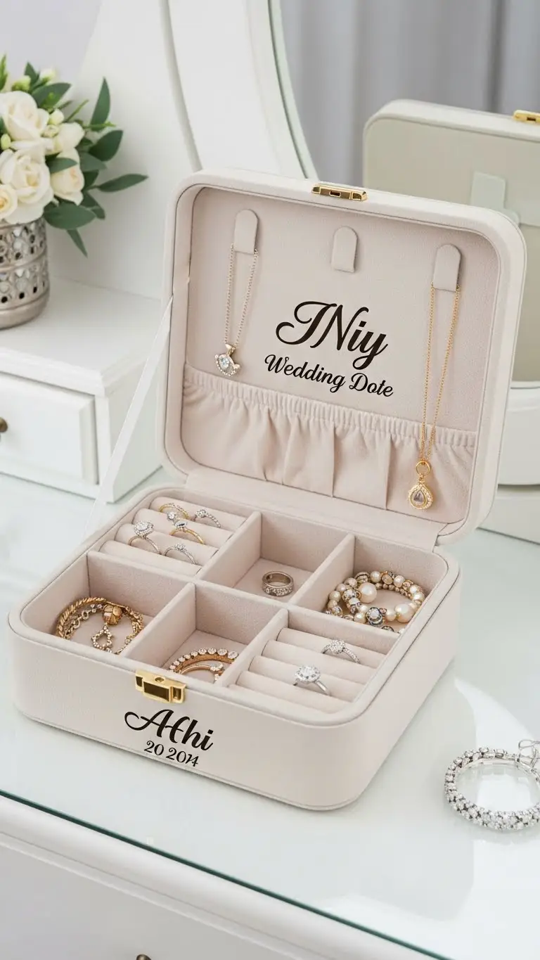 19 Wedding Gift Ideas for Bride She’ll Truly Love 5 Personalized Bridal Jewelry Box