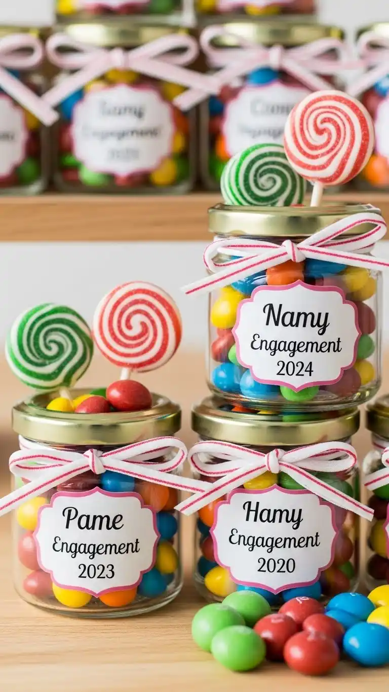 20 Engagement Party Favors Everyone Will Remember 19 Personalized Candies in Jars