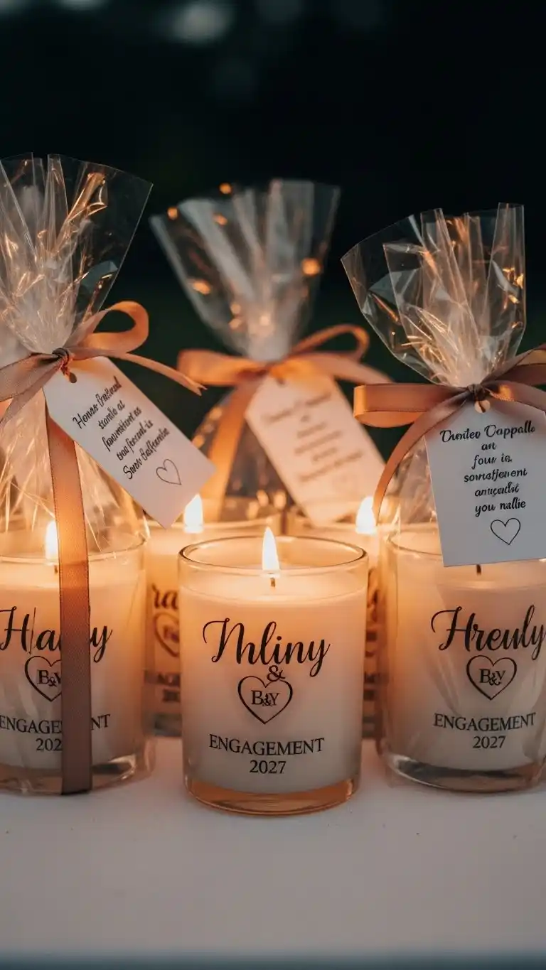 20 Engagement Party Favors Everyone Will Remember 5 Personalized Candles