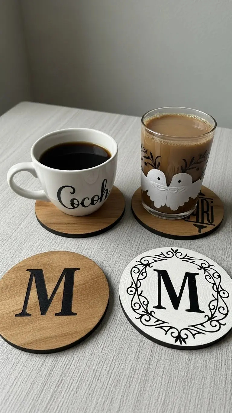 27 Wedding Gift Ideas DIY for a Personal Touch 19 Personalized Coaster Set with Handmade Designs