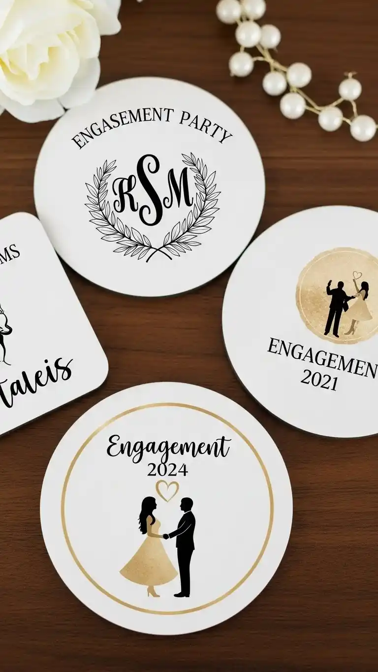 20 Engagement Party Favors Everyone Will Remember 13 Personalized Coasters