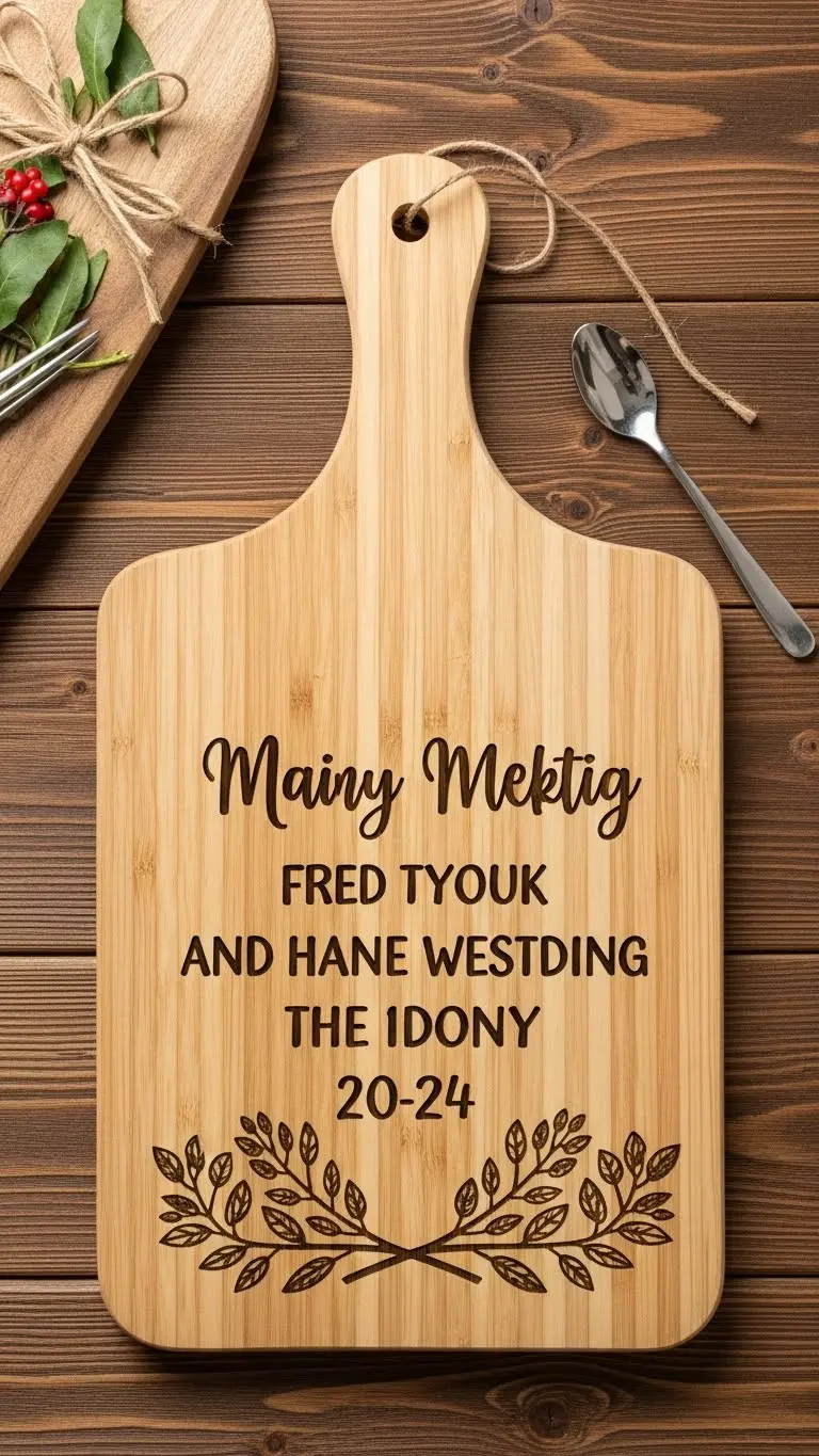 27 Wedding Gift Ideas DIY for a Personal Touch 14 Personalized Cutting Board with Woodburning Details