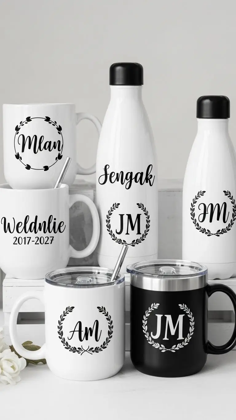 How to Style the Perfect Wedding Gift Table: 21 Must-See Decor Ideas 17 Personalized Non Alcoholic Drinkware