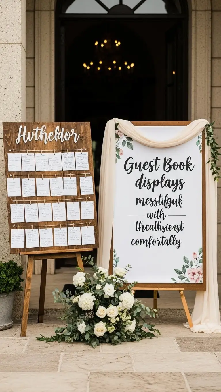 21 Outdoor Wedding Decoration Ideas 20 Personalized Outdoor Guest Book Displays