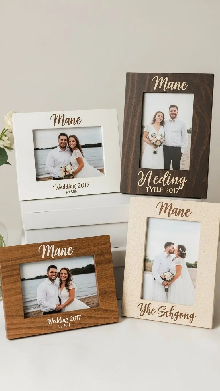 How to Style the Perfect Wedding Gift Table: 21 Must-See Decor Ideas 5 Personalized Photo Frames for Couples