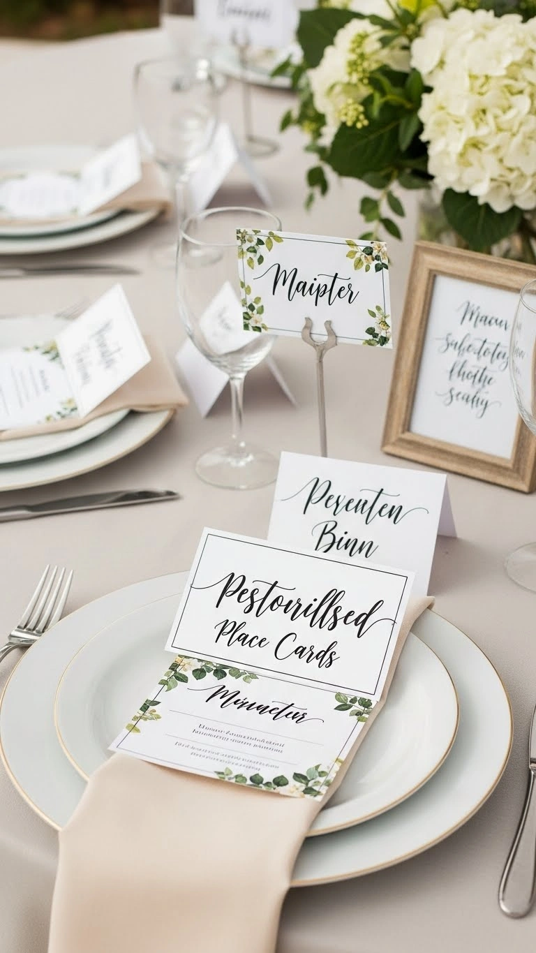23 Elegant Engagement Party Table Decor Ideas for Every Theme 10 Personalized Place Cards