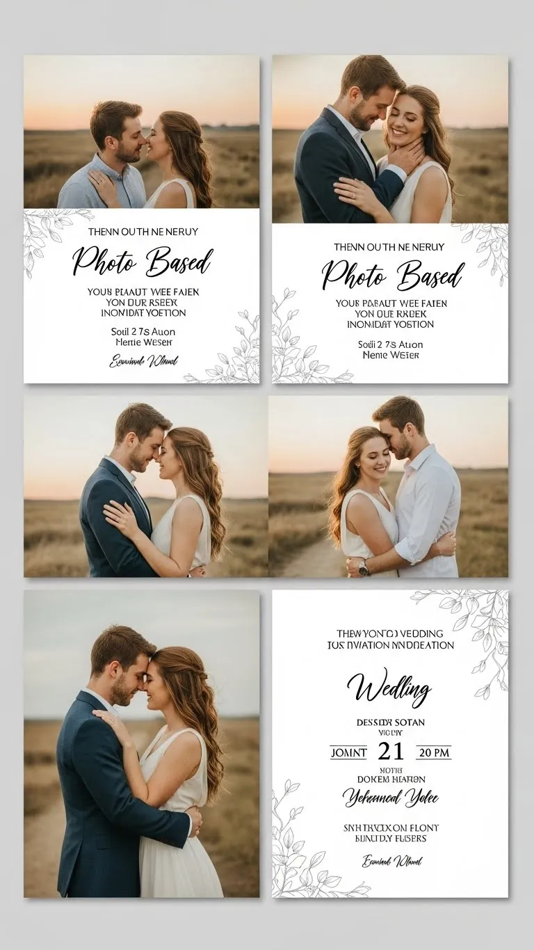 17 Wedding Invitation Templates Ideas That Feel Modern & Timeless 19 Photo Based Wedding Invitations Template
