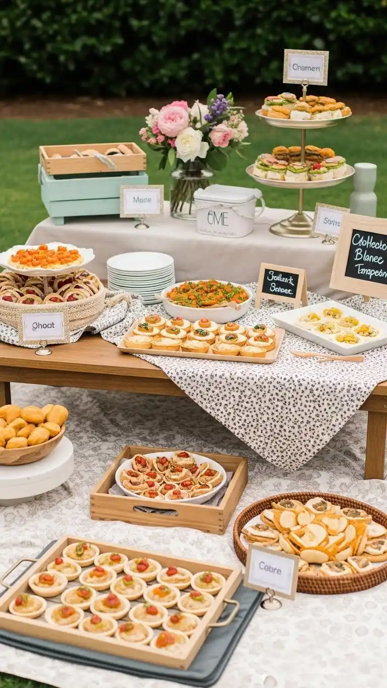 25 Backyard Engagement Party Ideas Perfect for Every Backyard 12 Picnic-Style Food Stations
