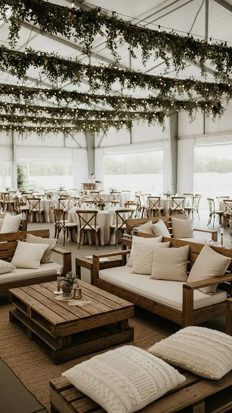 Rustic DIY Wedding Decorations Ideas – 21 Beautiful Designs 25 Rustic Lounge Area With Wooden Accents