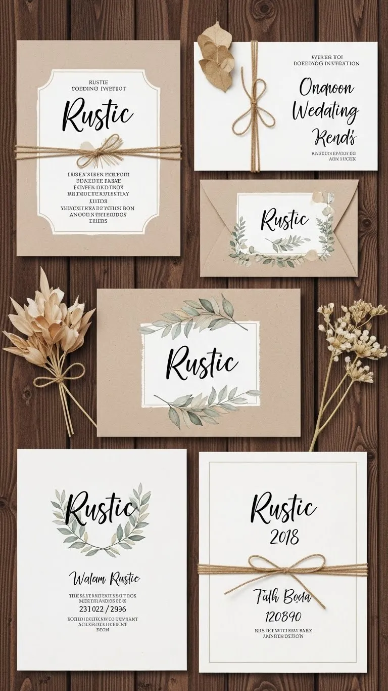 17 Wedding Invitation Templates Ideas That Feel Modern & Timeless 9 Rustic Wedding Invitations Template