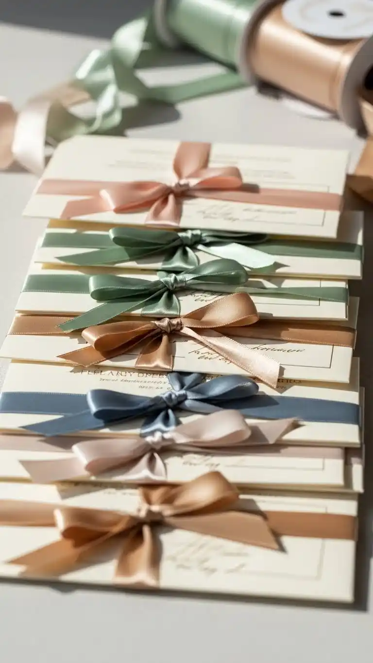 23 Classic Traditional Wedding Invitations That Never Go Out of Style 24 Satin Ribbon Wraps