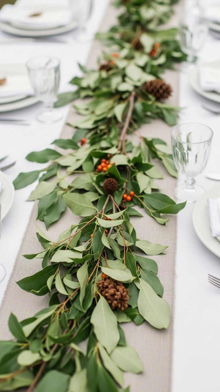 23 Elegant Engagement Party Table Decor Ideas for Every Theme 9 Seasonal Foliage