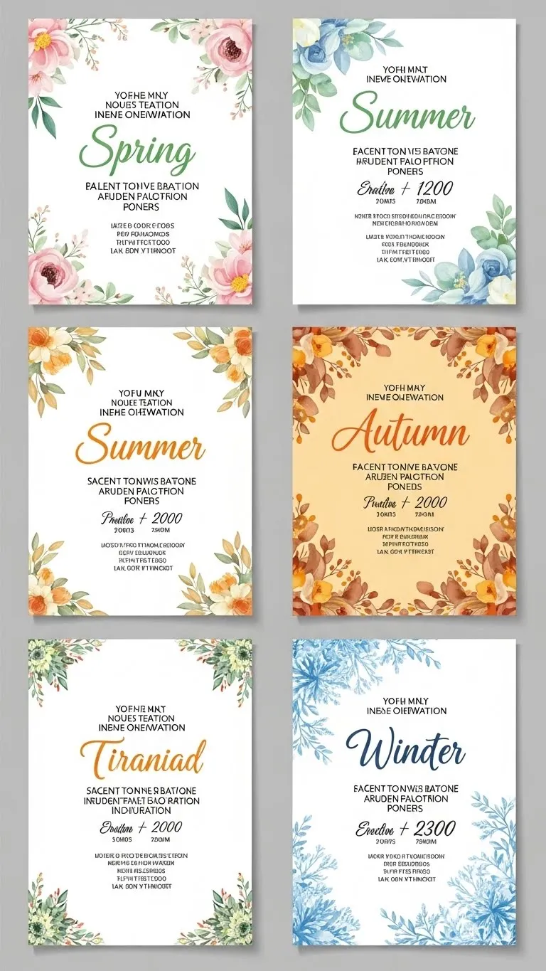 17 Wedding Invitation Templates Ideas That Feel Modern & Timeless 18 Seasonal Wedding Invitations Template