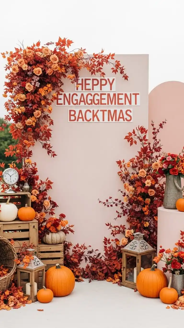23 Engagement Party Backdrop Ideas That Will Wow Your Guests 26 Seasonal or Holiday-Themed Backdrop