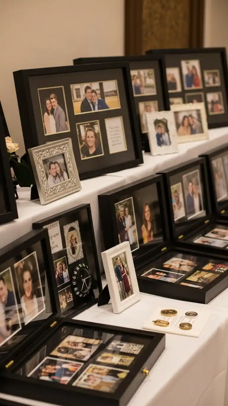 23 Meaningful Wedding Memorial Table Ideas for Your Big Day 12 Shadow Box Display