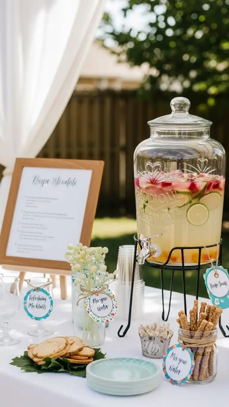 25 Backyard Engagement Party Ideas Perfect for Every Backyard 10 Soft Drink Station